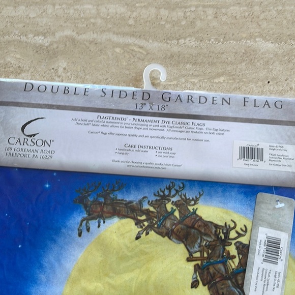 Christmas flag Double Sided Santa with Gifts in Sleigh Flag Winter Wonderland - Picture 8 of 9